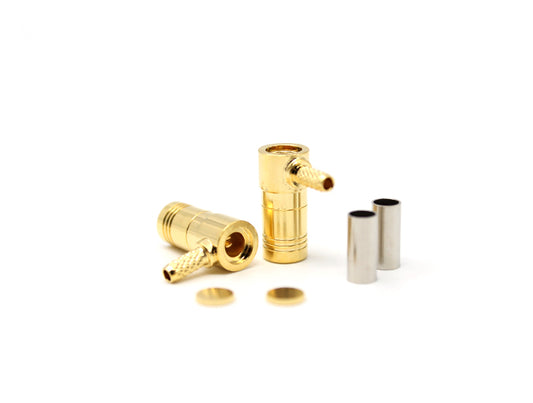 SMB Female Right Angle Crimp For RG316 Cable