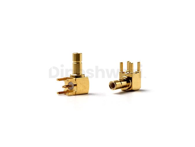 SMB Male Right Angle PCB Connector 50 Ohm RF Plug