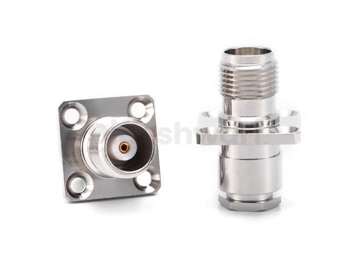 TNC Female 4 Holes Flange Clamp Connector for RG58