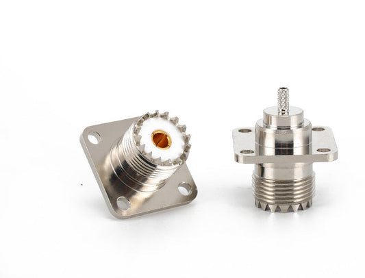 UHF Female 4Hole Flange Connector for RG316 Cable