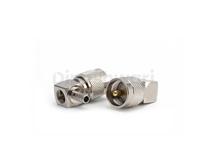 UHF Male Right Angle Connector for LMR240 Cable