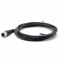 M12 4 Pin A Coded Female Molded Shielded Cable
