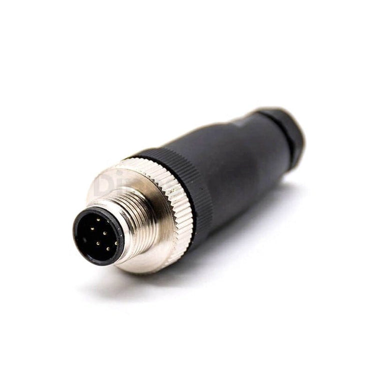 M12 Connectors – 8Pin Male Straight Industrial Plug