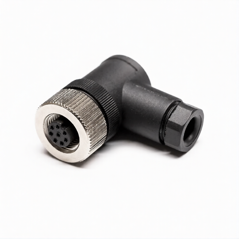 M12 Connectors 8Pin Female Right Angle Plug