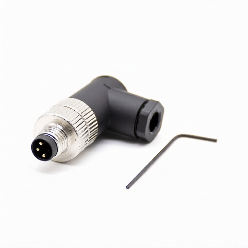 M8 3Pin Male Right Angle Connector | Compact Cable
