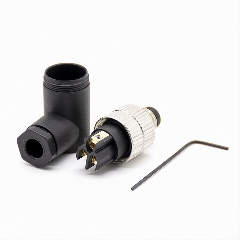 M8 3Pin Male Right Angle Connector | Compact Cable