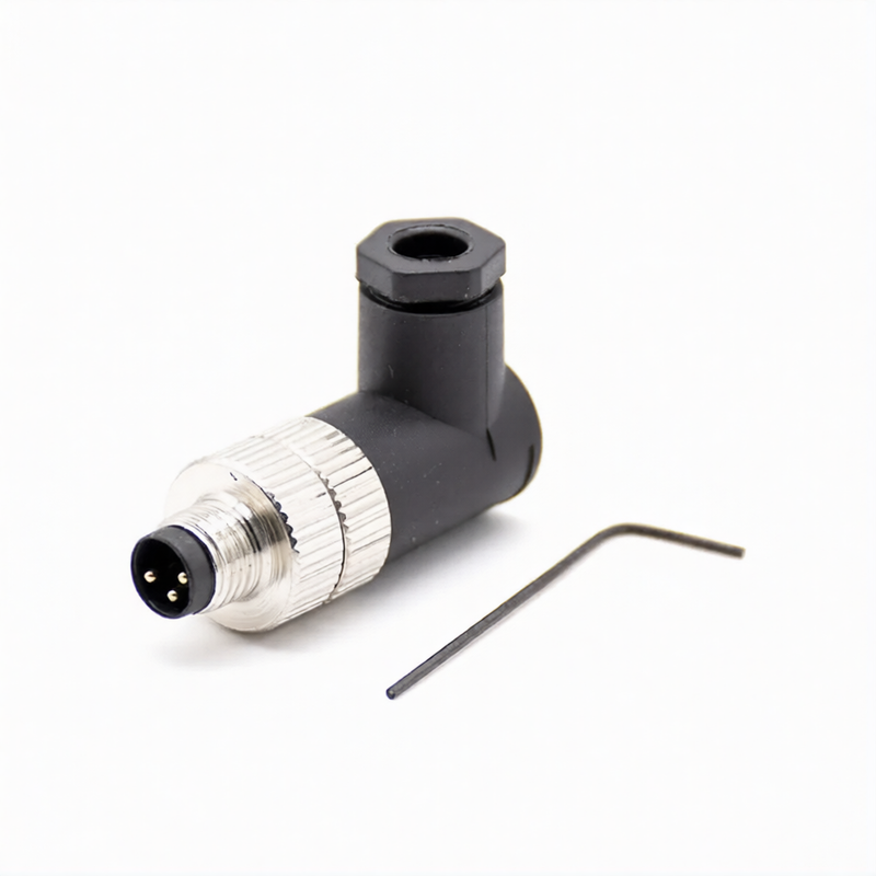 M8 3Pin Male Right Angle Connector | Compact Cable