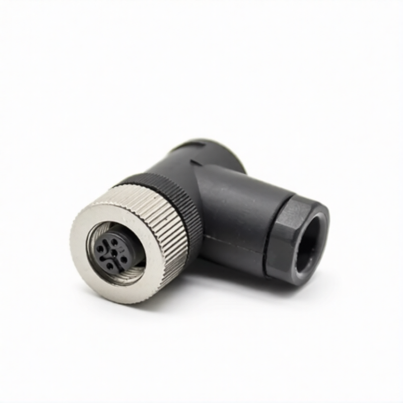 M12 Connectors 4-Pin Female Right Angle Plug