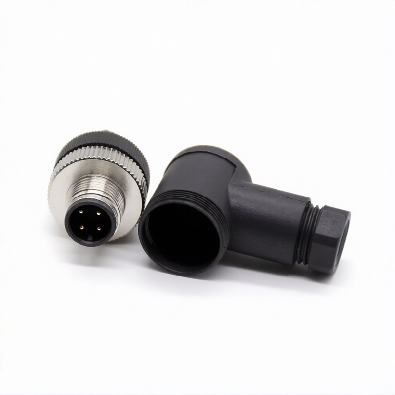 M12 Connectors 4-Pin Male Right Angle Plug
